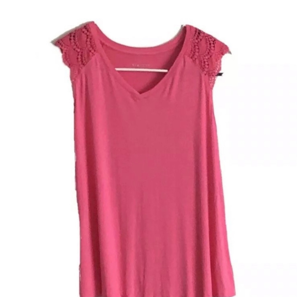 Ava & Viv Paradise Pink Tank Top Plus Size